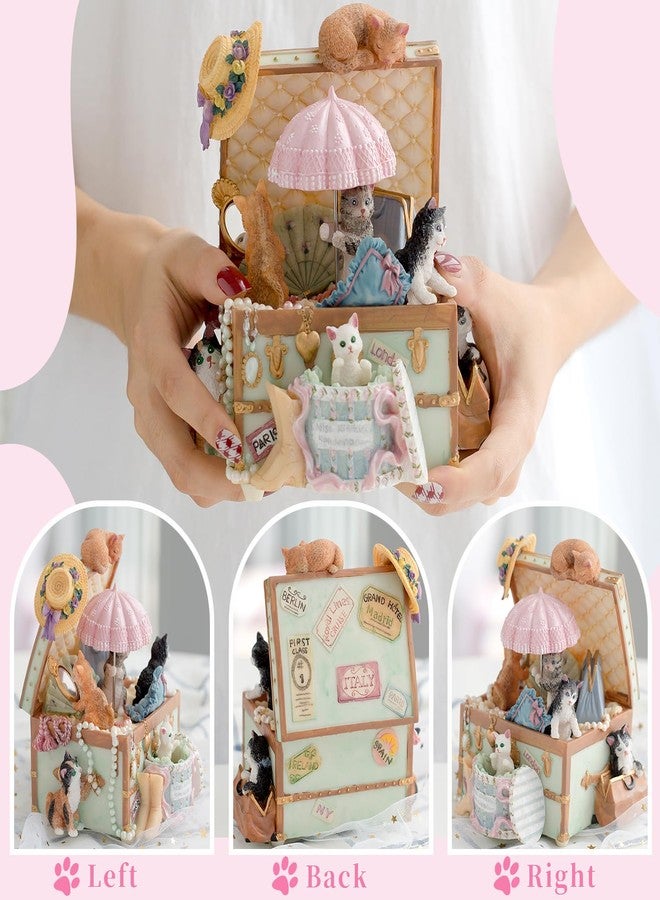 KISIVE Cat Lover Music Box Birthday Gifts for Women Girls Friend Sister Daughter, Christmas Xmas Valentine Granddaughter Music Box Gifts for Cat Lovers for Women - Image 4
